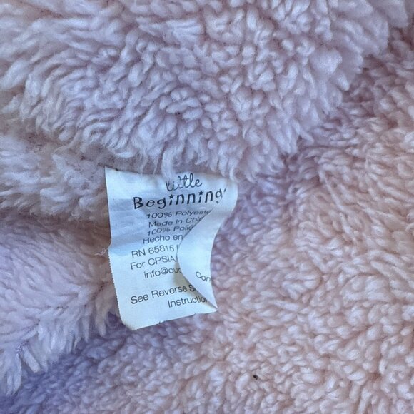 Little Beginnings Baby Bear Plush Lovey Pink 15" Minky Security - Picture 5 of 7